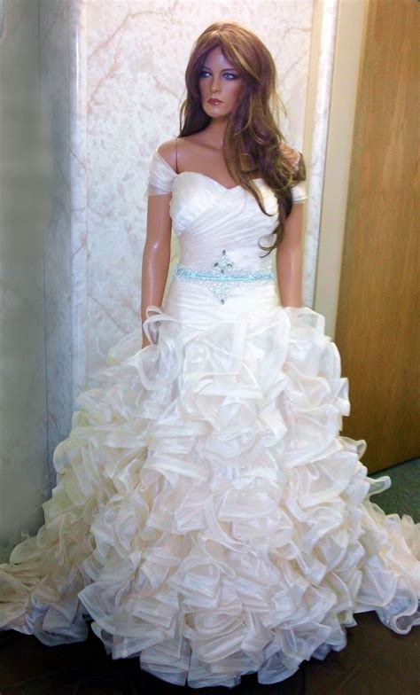 formal ruffle wedding dresses